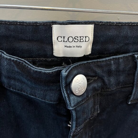 Closed Italian Crafted Premium Denim Cropped Jeans W/ Frayed Hem Size 29 - Picture 2 of 6